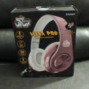 Over-Ear Headphones - Pink and White